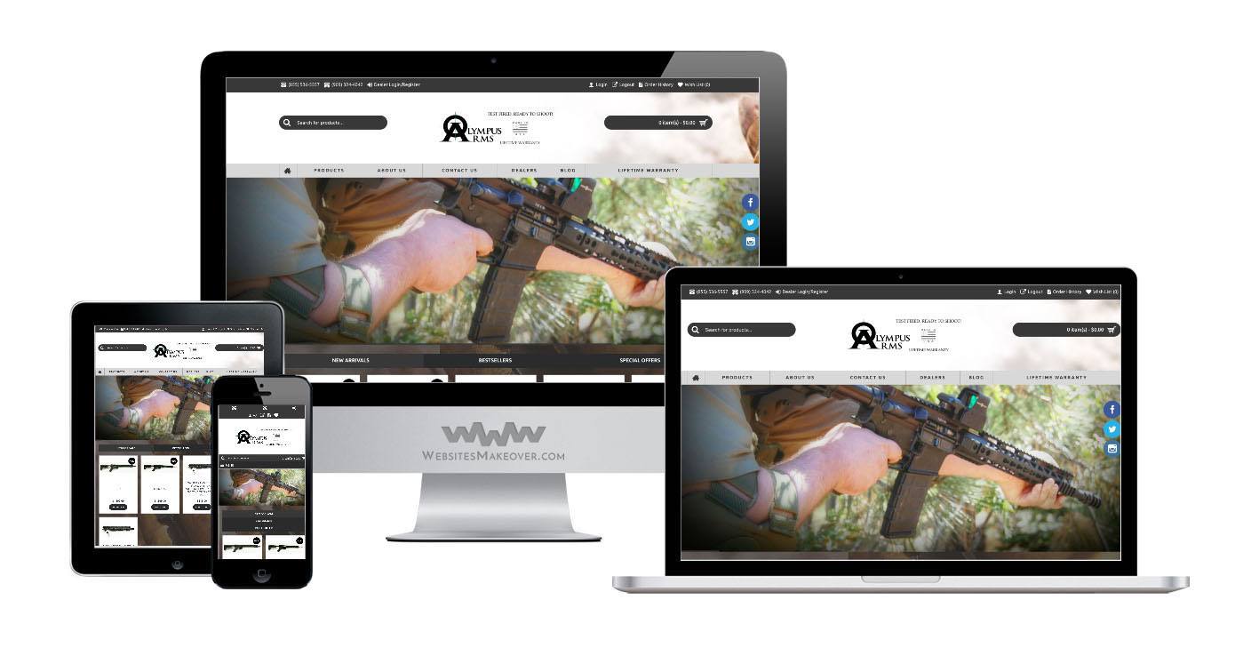 guns website design